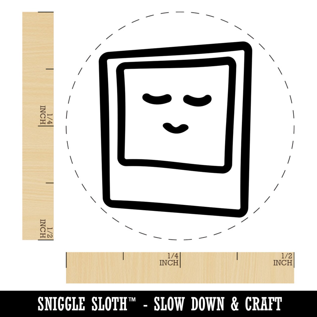 Instant Photo Doodle Self-Inking Rubber Stamp for Stamping Crafting Planners